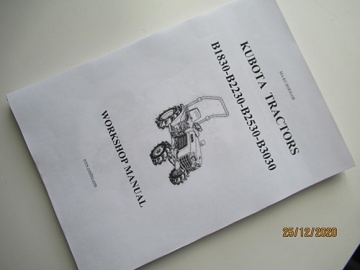 Manuel Atelier Kubota en anglais - Kubota : B1830
