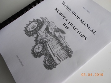 Manuel Atelier Kubota en anglais - Kubota : B40
