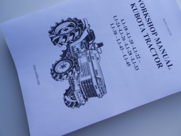 Manuel Atelier Kubota en anglais - Kubota : L1, L1-18, L1-20, L1-22, L1-24, L1-26, L1-28, L1-33
