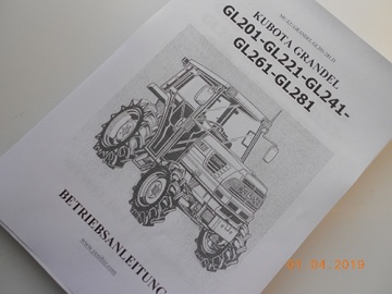 Manuel utilisateur Kubota en allemand - Kubota : GL201, GL221, GL241, GL261, GL281, GRANDEL
