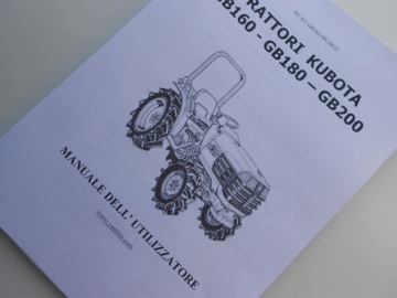 Manuel Utilisateur Kubota en italien - Kubota : GB160, GB180, GB200
