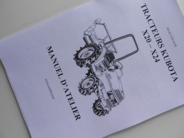 Manuel Atelier Kubota en français - Kubota : X20, X24
