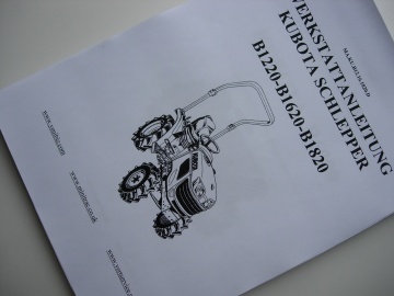 Manuel d'atelier Kubota en allemand - Kubota : B1220, B1620, B1820
