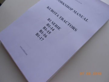 Manuel Atelier Kubota en anglais - Kubota : B1-10, B1-14, B1-15, B1-16, B1-17
