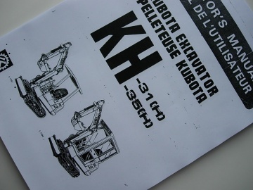 Manuel utilisateur Kubota français-anglais - Kubota : Excavator
