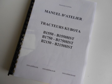 Manuel d'atelier Kubota en français
