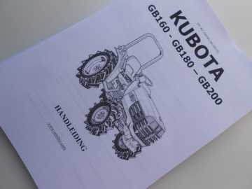 Manuel Utilisateur Kubota en néerlandais - Kubota : GB160, GB180, GB200
