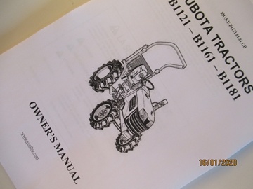 Manuel utilisateur Kubota en anglais - Kubota : B1121, B1161, B1181
