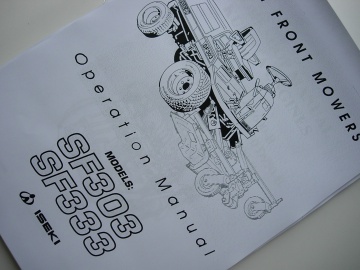 Manuel Utilisateur Tondeuse Frontale Iseki en anglais - Iseki : Mowers
