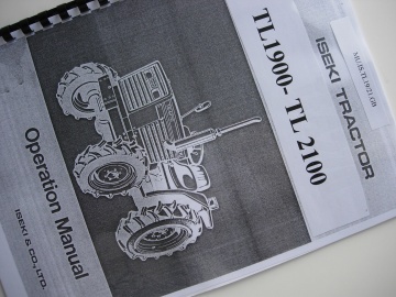 Manuel utilisateur Iseki en anglais - Iseki : TL, TL1900, TL2100

