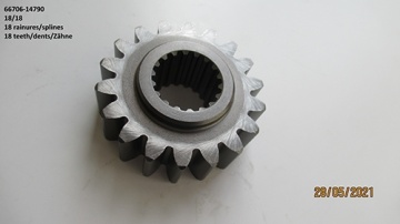 Pignon sortie pont AR Kubota - Kubota : B1200, B1400, B1402, B5200, B7200
Zen-Noh : ZB1200, ZB1400, ZB1402, ZB7200
