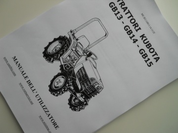 Manuel utilisateur Kubota en italien - Kubota : GB13, GB14, GB15
