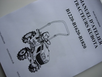 Manuel Atelier Kubota en français - Kubota : B1220, B1620, B1820
