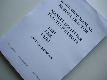 Manuel Atelier Kubota L-GB/FR - Kubota : L185, L245, L1801, L2201
