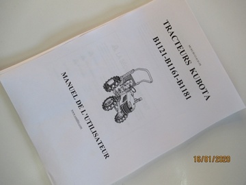 Manuel utilisateur Kubota en français - Kubota : B1161, B1181, B1200
