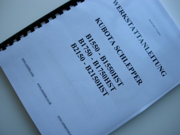 Manuel d'atelier Kubota en allemand - Kubota : B1550, B1750, B2150
