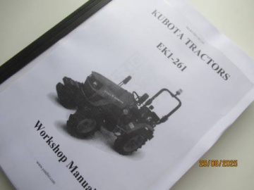 Manuel Atelier Kubota en anglais - Kubota : EK1-261

