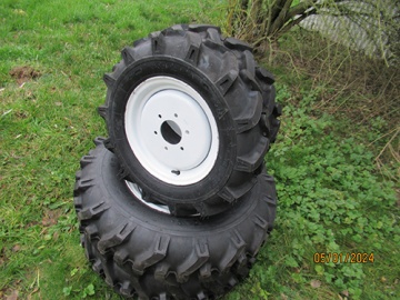 Kit roues agraires blanches 12 et 16" - Iseki : Sial, TF15, TM, TM215, TM223
